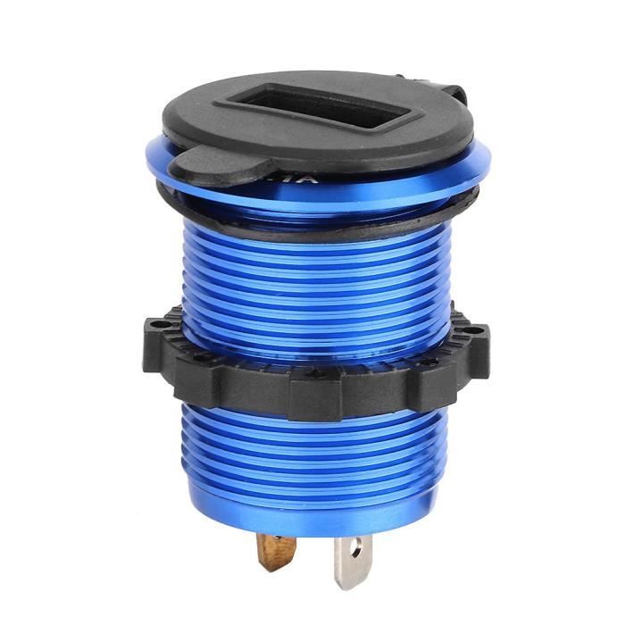 chargeur allume-cigare 12-24V adaptateur secteur allume-cigare double chargeur USB avec voltmètre LED pour moto