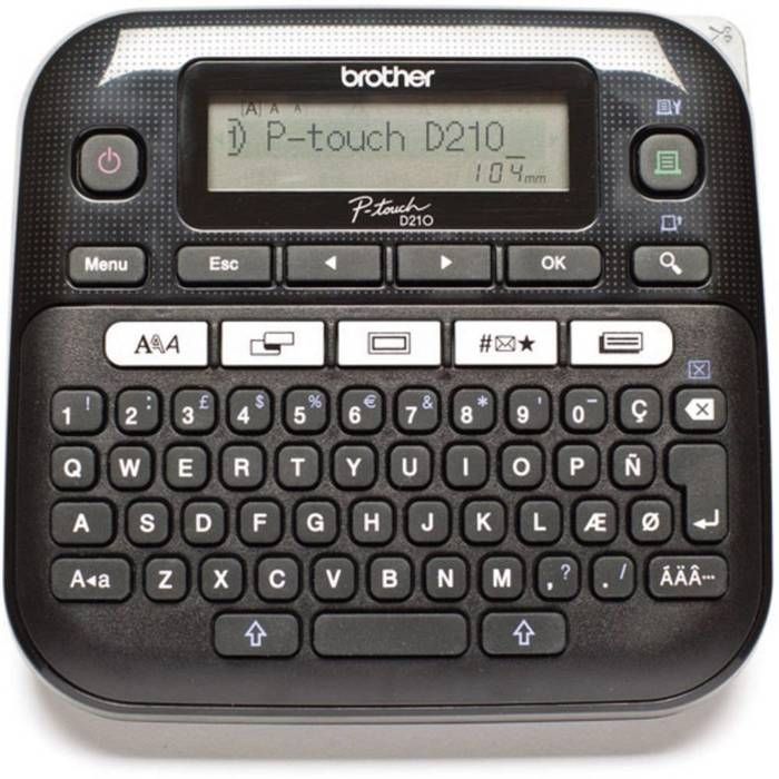 Brother P-Touch PT-D210 Étiqueteuse monochrome transfert thermique Rouleau (1,2 cm) 180 dpi jusqu'à 20 mm-sec impression par 2…