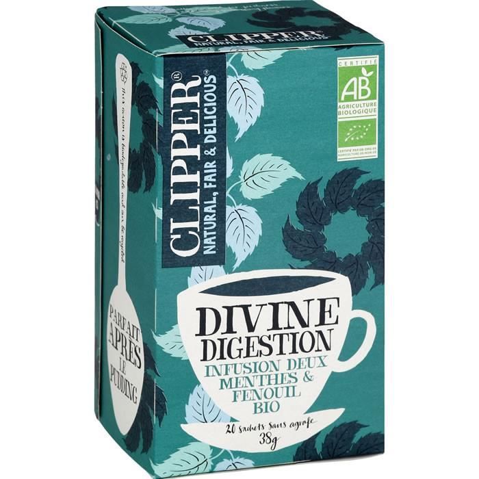 CLIPPER® Divine Digestion Infusion menthe fenouil bio - 20 Sachets