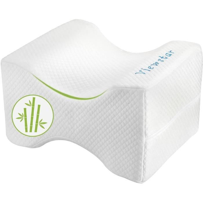 Viewstar Coussin pour Genoux Dormir à mémoire de Forme Coussin Jambes pour soulagement de la sciatique, Oreiller Jambes Ergonomique