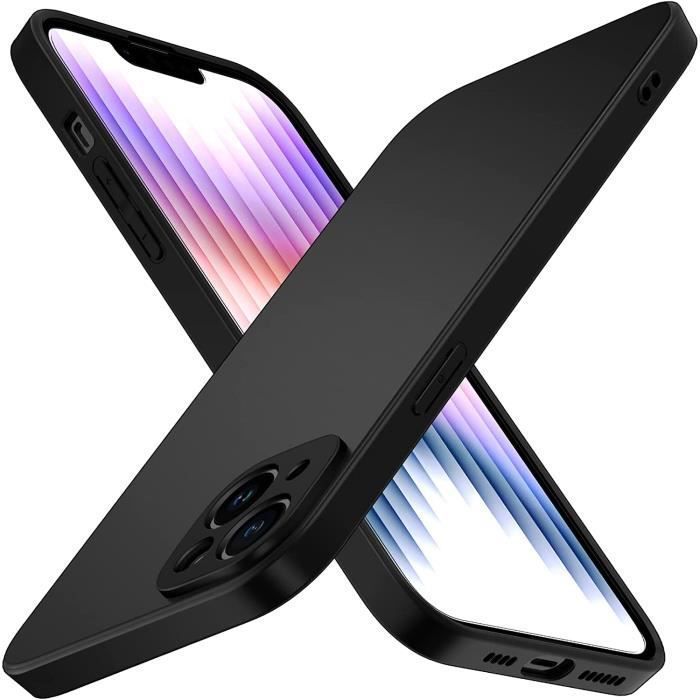 Coque pour IPHONE 14 plus coque Silicone tpu flexible Noir Antichocs