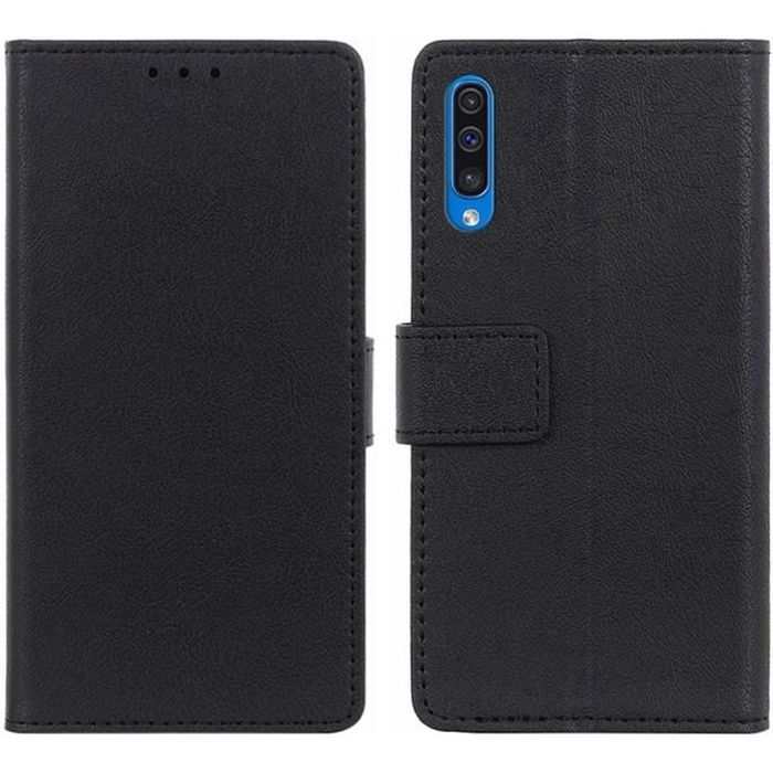 Galaxy A50 Housse en Cuir Flip Cover Folio Étui à Rabat Portefeuille Coque de protection pour Samsung Galaxy A50 6.4\
