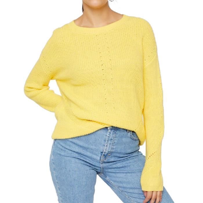 Pull Jaune Citron Femme Pieces KARIE