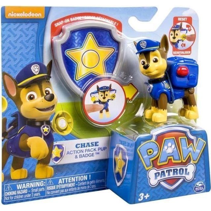 PAT PATROUILLE Figurine Sac à Dos Transformable Héro Pup