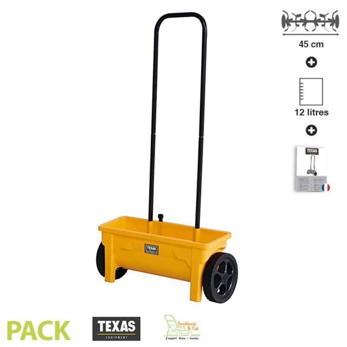 Epandeur universel 12 litres pour semer graines et semence largeur 45cm Texas Spread 100