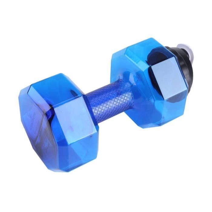 TMISHION bouteille d'eau d'haltère Bouteille d'eau de sport en forme d'haltère de grande capacité, tasse d'entraînement de