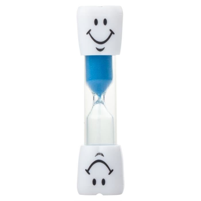 TRIXES Sablier Bleu 2 Minutes pour Enfants Brosse à Dents Smiley