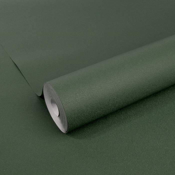 Papier peint intissé Uni Feuilles Elégance 1005 x 52cm Vert