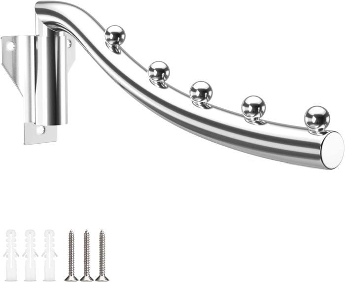 Fafeicy étendoir à Linge Cintre Mural En Aluminium Pour Vêtements De Ménage Pliant Le Support De