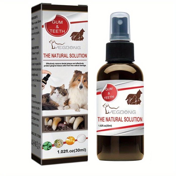 Meilleurs prix pour Spray dentaire pour chien contre le tartre la plaque dentaire et la mauvaise haleine – Solution naturelle de nettoyage des-30ml