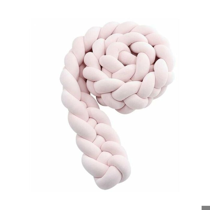 Tour de lit tressé 3M coleur de Rose Tour de lit bébé