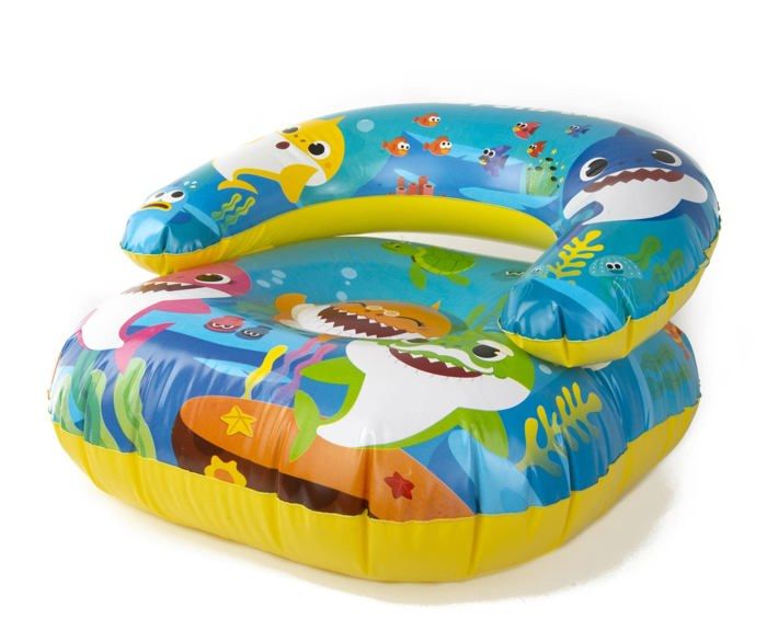 Fauteuil gonflable - Hipo - Baby Shark - 55x55x35 cm - Bleu - Pour enfant - 1 personne