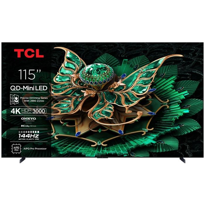 Téléviseur QLED TCL 4K QD Mini Pro 144Hz 292 cm Dolby Atmos Smart TV