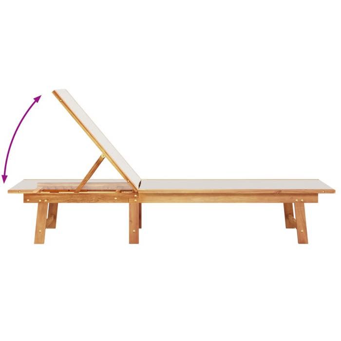 Chaises longues lot de 2 - Transats pisicne - gris bois acacia solide et textilènetop vente383287764