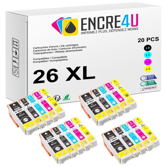 Pack De 4 Cartouches D'encre Compatibles Brother (séries LC980, LC990, LC1100 XL) - Neuf