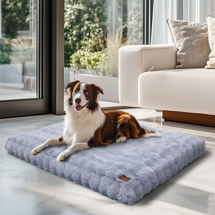 Comparer les prix de Panier pour Chien - UNHO - Grande Taille - 105x70cm - Déhoussable - Anti-stress - Gris