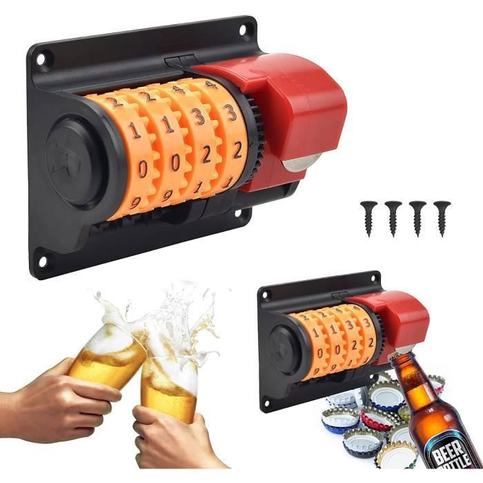 Décapsuleur Mural Magnétique Avec Récupérateur De Capsules - Pour Frigo, Mur, Acier Inoxydable - Cadeau Pour Homme - 8