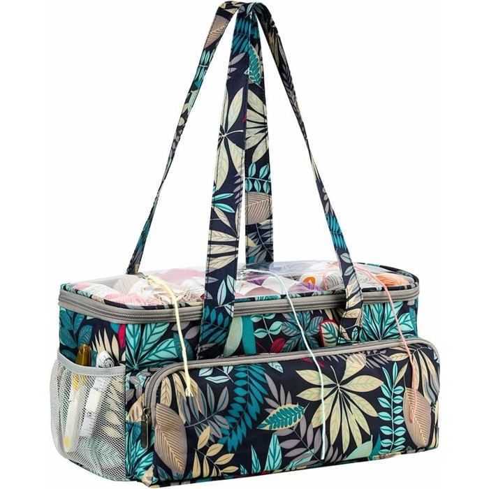 SURENHAP Sac De Rangement Portable 3 Couches Avec étagères De Suspendues En Bas, Sac De