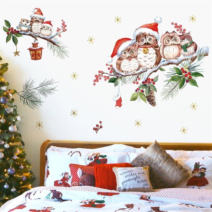 Yuson Girl 358pcs Flocons de Neige Renne Pére Noel Sticker Décoration