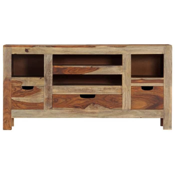 “Winter SaleTOP Armoire/Cabinet à tiroirs Gris - Buffet Gris 100x30x50cm - bois massif PRO97650