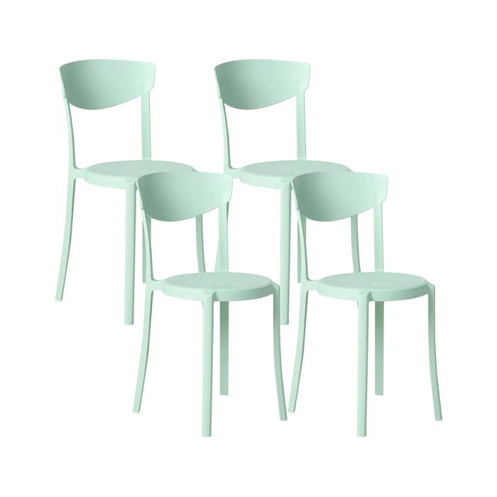 Lot de 4 chaises de jardin VIESTE Vert menthe Lot de 4 chaises de jardin VIESTE Vert menthe