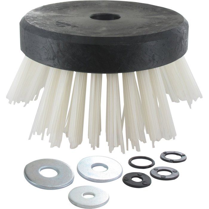 Tête brosse plastique - Universel - Ø 140 mm - Fils nylon - Pour débroussailleuse à dos - Alésage 20/254 mm