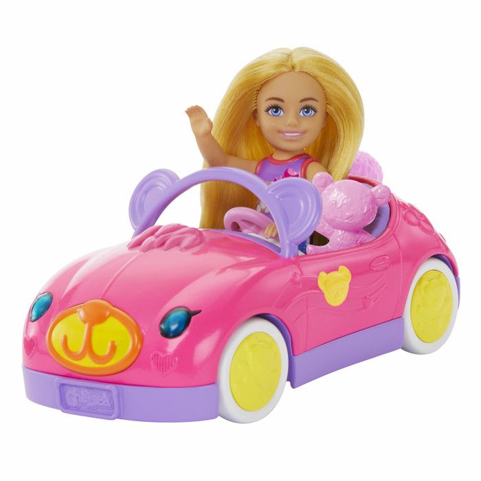Coffret Poupée Chelsea Mattel HXN05 – Cabriolet Ours en Peluche et Peluche - vue 1
