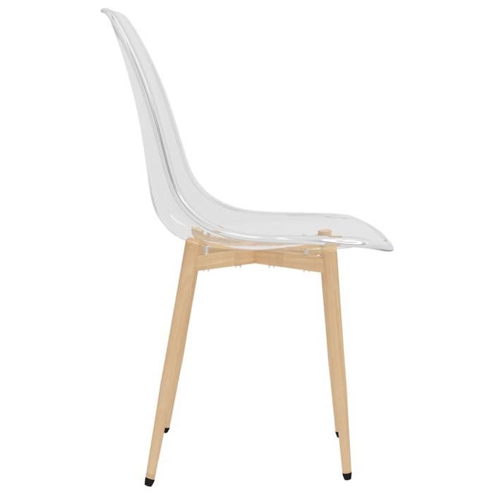 TOP 2026 Chaises à manger (lot de 4) - Pour 6 personnes - Transparent PET - 46x52x84 cm ccc1355