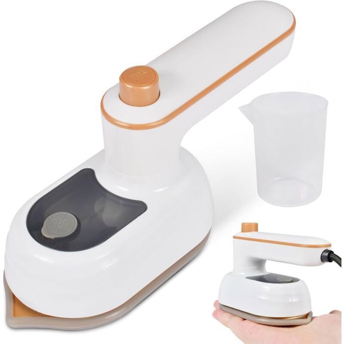 Mini Fer à Repasser Portable Pliable (Blanc) Technologie PTC Chauffage Rapide 20s pour Voyage et Couture . - Jormftte