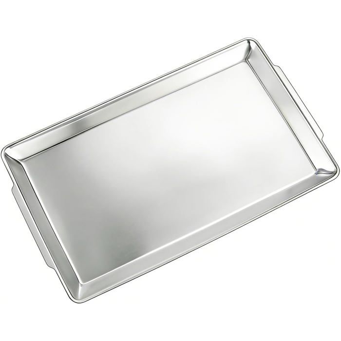 Plateau de service rectangulaire - MICH - 40x24 cm - Acier inoxydable - Argent - Design élégant - Durable et résistant