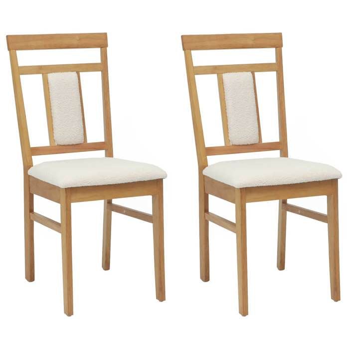 Chaises de cuisine(2 pcs) - Marron Chaise de salle à manger - 2 personnes - Naturel et clair - 36 x 44 5 x 91 5 cm ch23997440