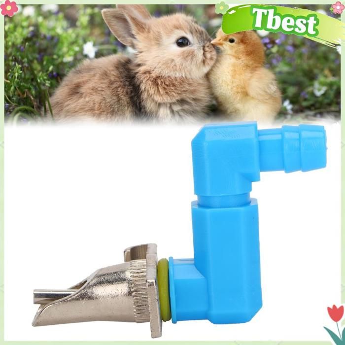 Abreuvoir automatique pour lapins - TBEST - Modèle Z - Conception en Z - Anti-fuite - Kit tétine et connecteur T