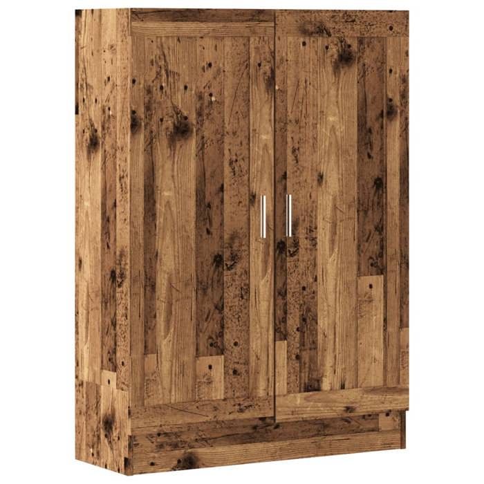 Bibliothèque - vidaXL - bibliothèque ouverte - bois dingénierie - vieux bois - 825 x 305 x 115 cm - 2 portes - 3 compartiments{nn