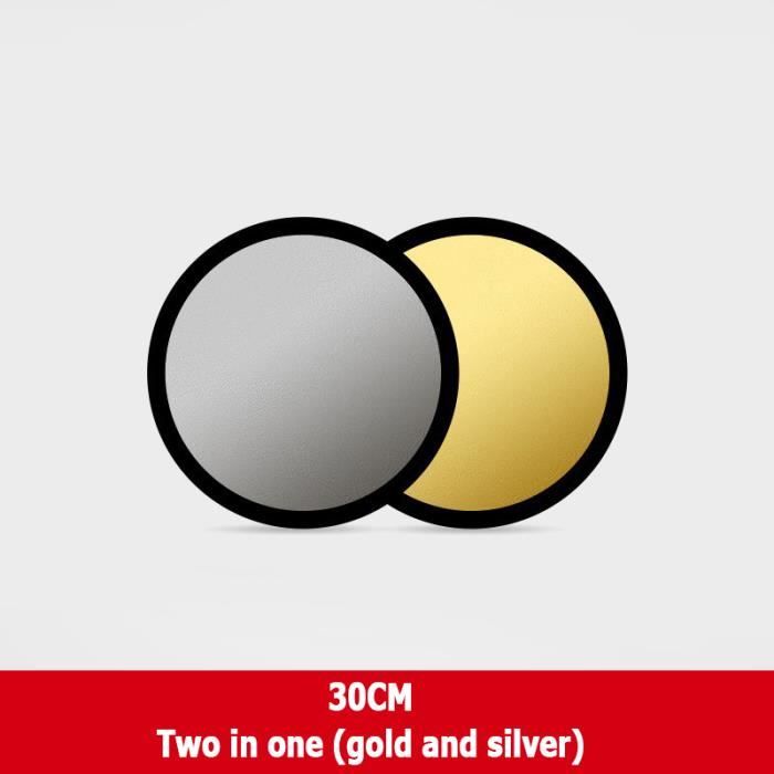 Andoer Réflecteur Photo 5 En 1 - 110 Cm De Diamètre (doré, Argenté, Blanc, Noir, Transparent) - Portable Et Pliable - Pour Studio Photo