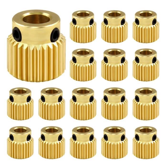 CYFANG Lot 5 Engrenages Laiton 0,4 Module 10 Dents - Pignons Moteur 1,5mm Ou 2mm