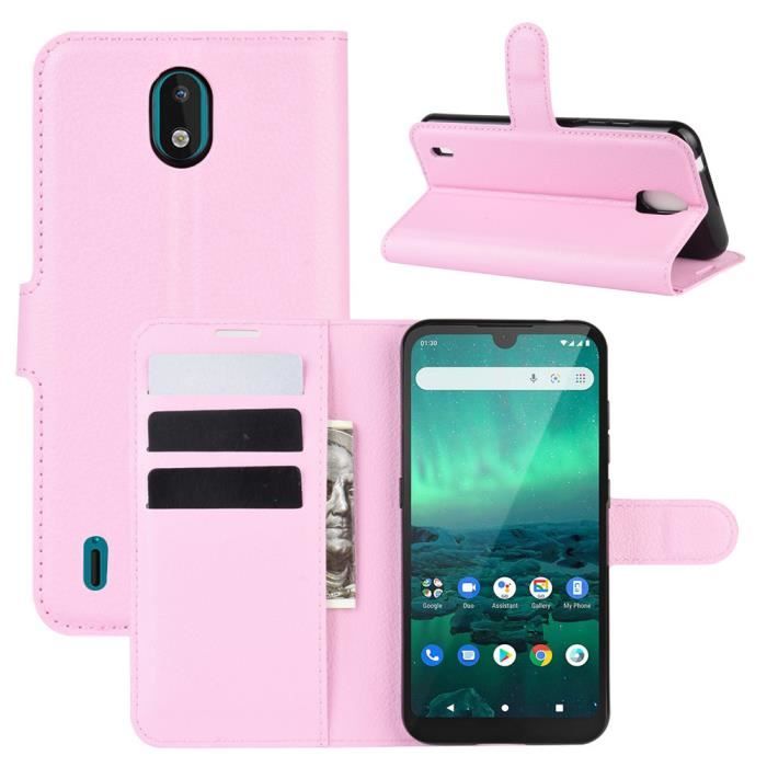 Housse Portefeuille Flip Pour Nokia 1.3 - Motif Smiley - Cuir Synthétique - Fonction Caméra Intégrée