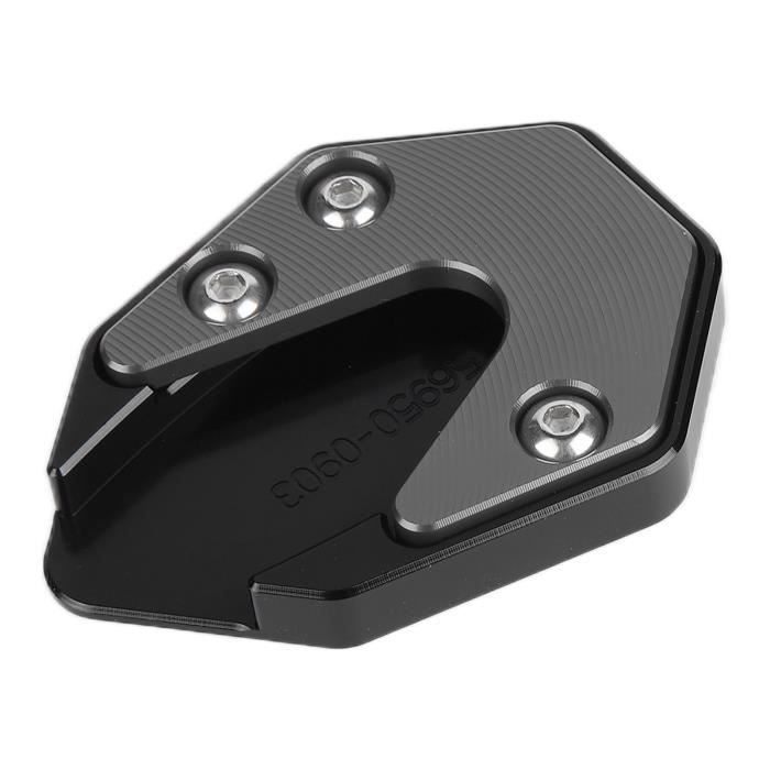 Plaque Extension Béquille Moto - Support Métal Pour Surfaces Molles (Noir)