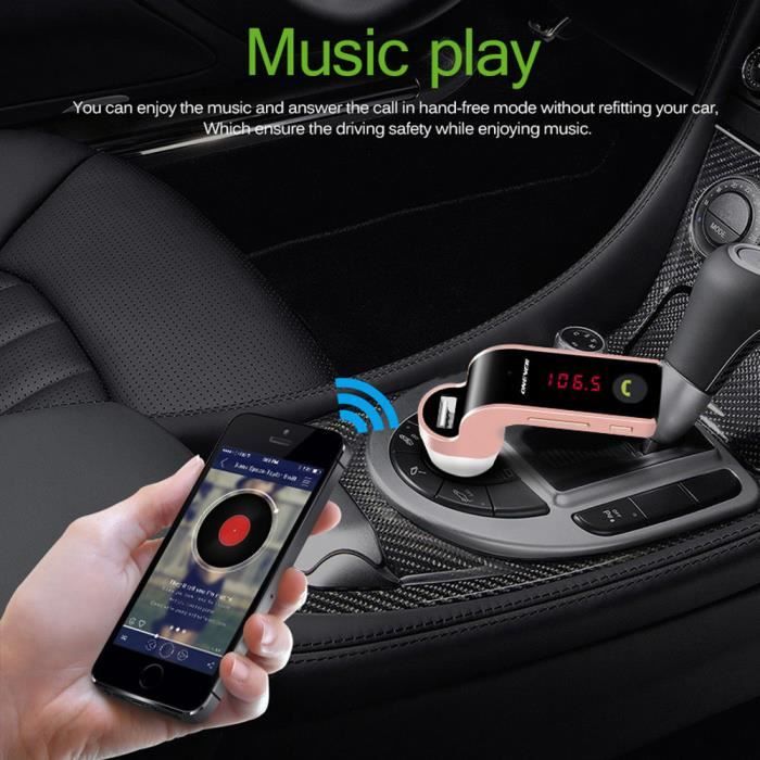 Adaptateur Allume-Cigare Voiture Olokpy - Recharge Rapide USB/USB-C/Lightning + Transmetteur FM