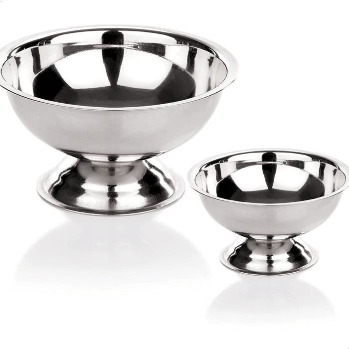 Bidponds Lot De 2 Bols à Crème Glacée, En Acier Inoxydable 316#, Bol à