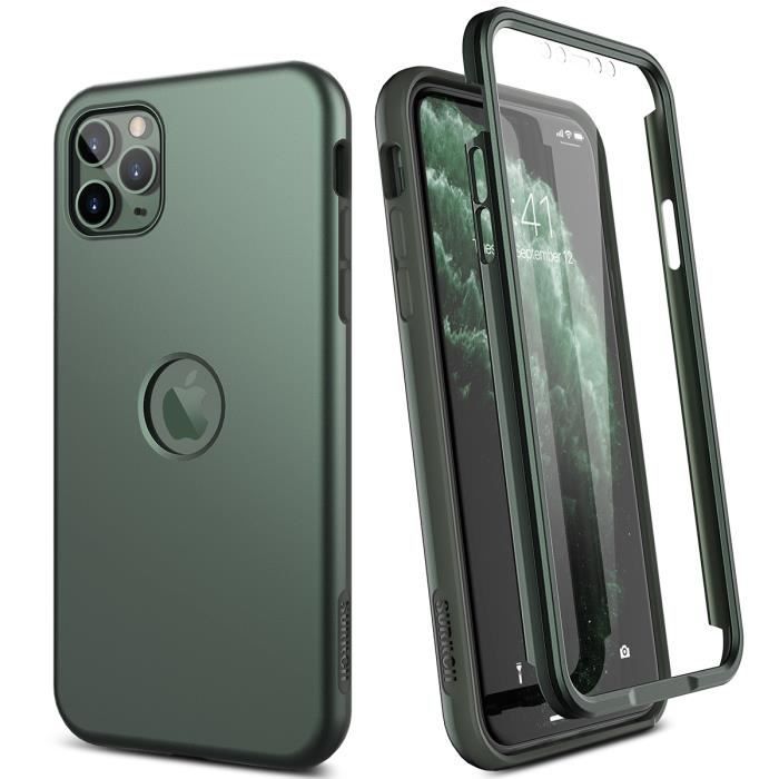 SURITCH Coque IPhone 11 Pro Max Avec Protection écran Confidentialité – Full Body Transparent Anti-choc
