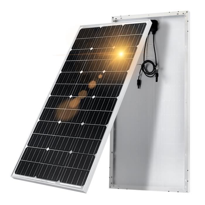 YRHOME Panneaux solaires 150W panneau solaire module solaire chargeur solaire ensemble de cellules solaires en aluminium