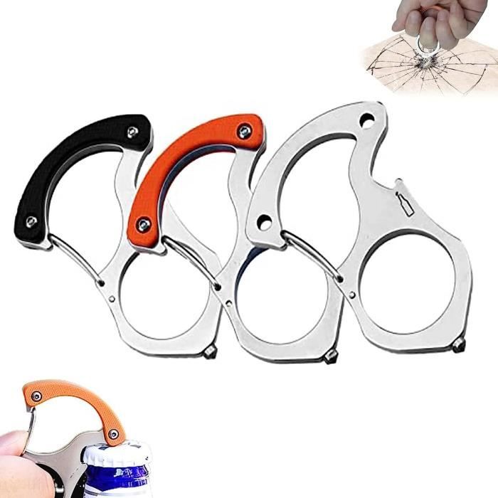 Porte-clés Ouvre-bouteille En Acier Inoxydable - Lot De 2 - Design Robuste Pour Homme Et Femme - Idée Cadeau Pratique - 3