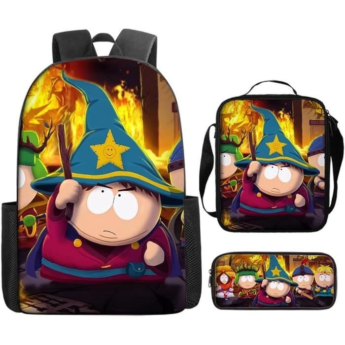 3Pcs Sac d'école enfants Style dessin animé Smiggle inspiré, sac à dos
