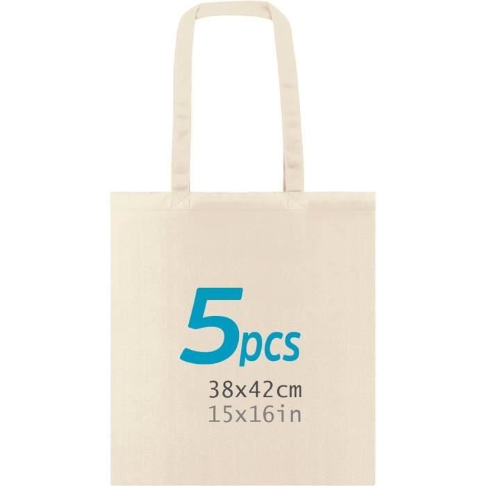 Zinello Design - Tote Bag 100% Coton Réutilisable 'J'peux Pas, J'ai Bibliothèque' - Anses Longues, Sac Cabas Écologique Pour Livres Et Courses