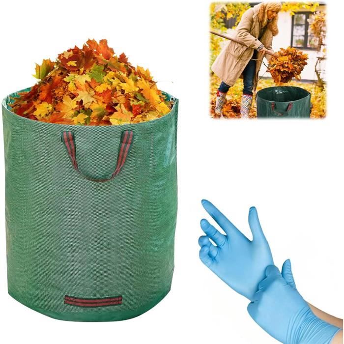 Sac Jardinage Déchets Verts 120L - Sac à Déchets De Jardin Pliable Avec Poignées - Autoportant