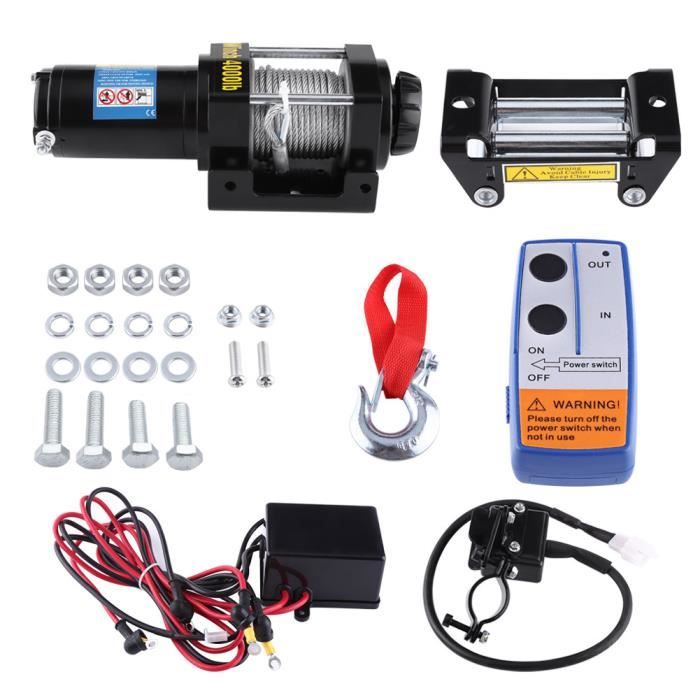 AUTO WINCH 4000lb WINCH Treuil électrique 12V avec câble