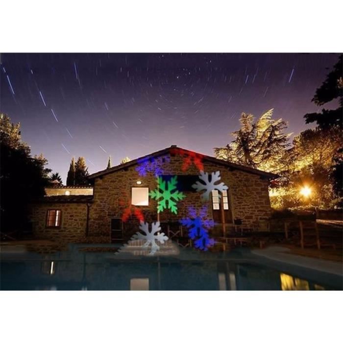 Noël lampe LED imperméable à l'eau en plein air flocons de neige de