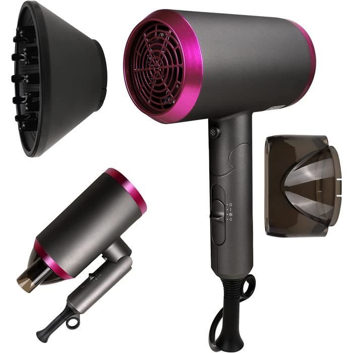 Sèche-cheveux Professionnel Ionique HONOU 1600W - Compact Avec Diffuseur - Neuf