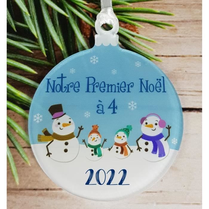 Boule De Noël Personnalisée 'Mon Premier Sapin' Pour Bébé, Bois Vert, Neuf