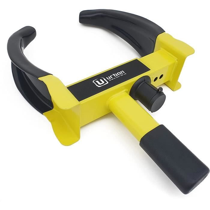 SURDOCA Sabot De Volant Antivol Haute Sécurité - Barre En Acier 14mm, Brise-vitre Intégré, Serrure à Code - Universel Pour Voiture, SUV, Camion (orange)